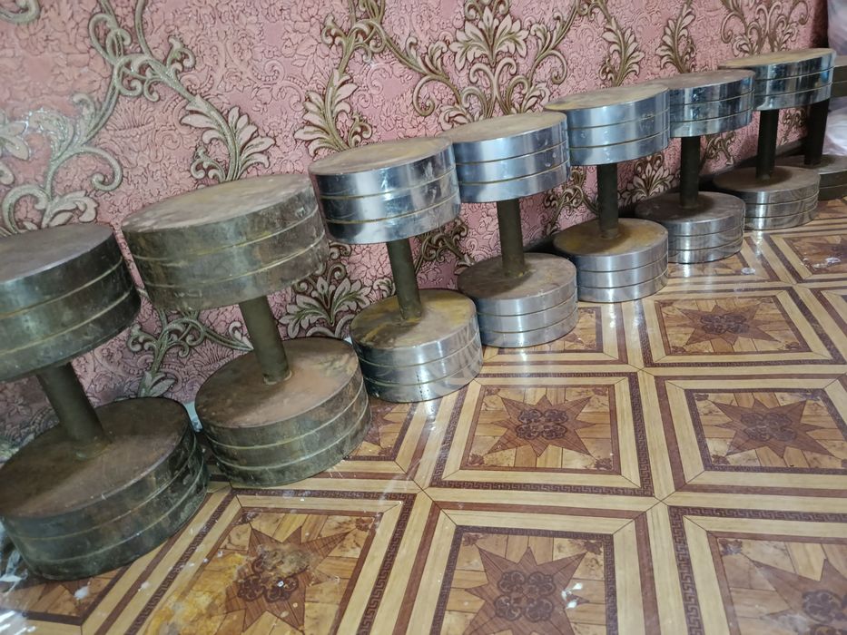 гантелла сотилади 14та дона нержавейкадан ясалган бакувват ОБШИЙ 365кг