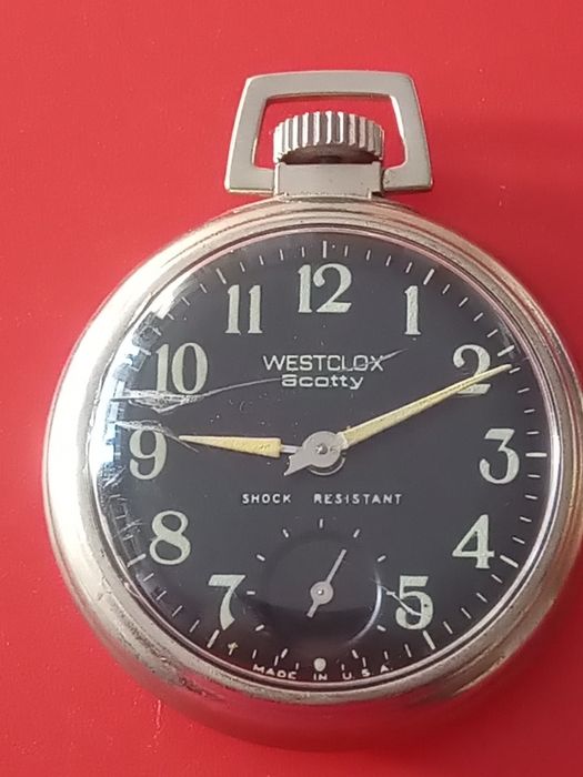 Стар Джобен Механичен Часовник WESTCLOX Scotty SHOCK RESISTANT Made in