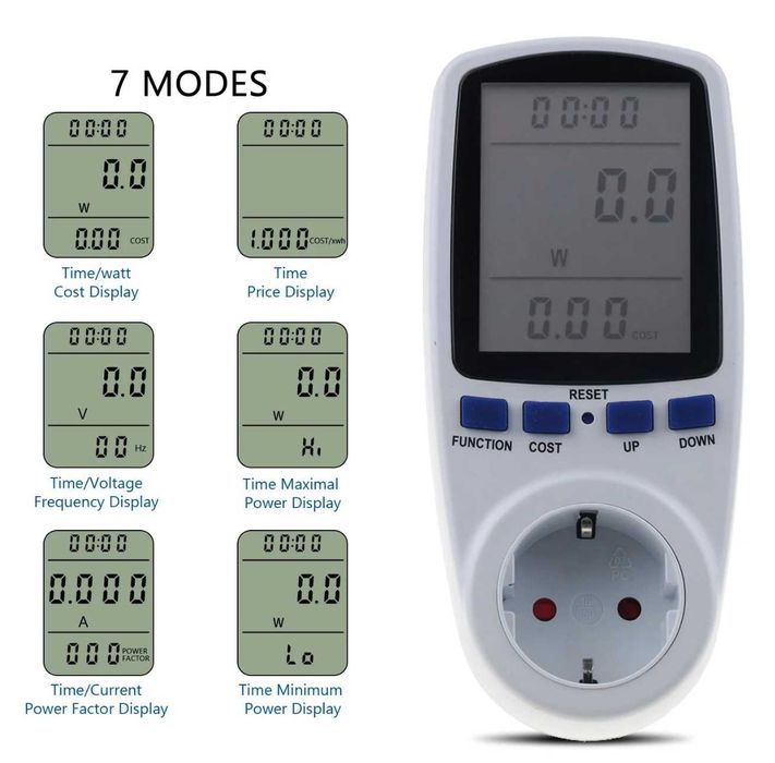 Розетка с таймером. Ваттметр