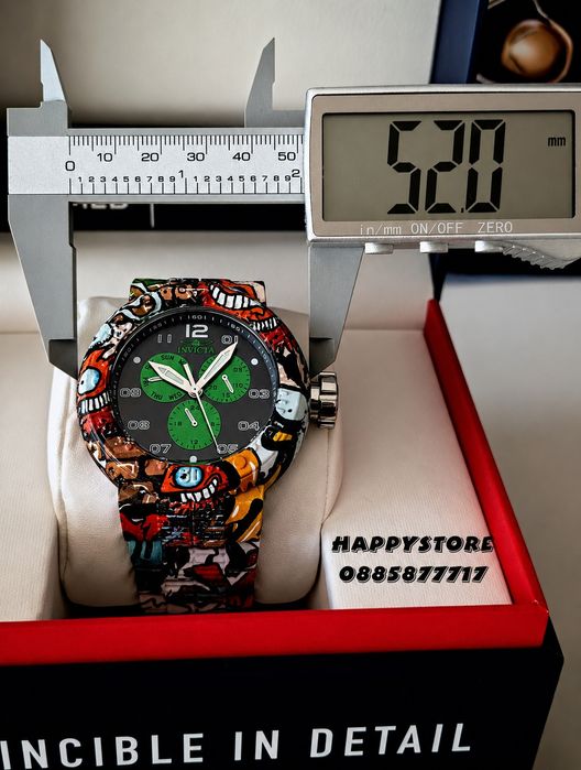 INVICTA Flux green dial 52 mm, Инвикта нов мъжки часовник