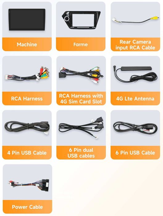 Мултимедия 9″ Android 14 за KIA K2 RIO 3 CARPLAY навигация RDS DSP GPS