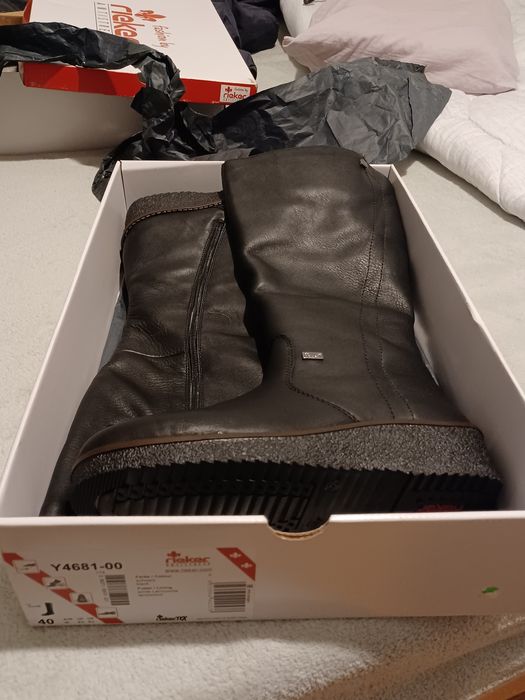 Cizme de damă din piele Rieker