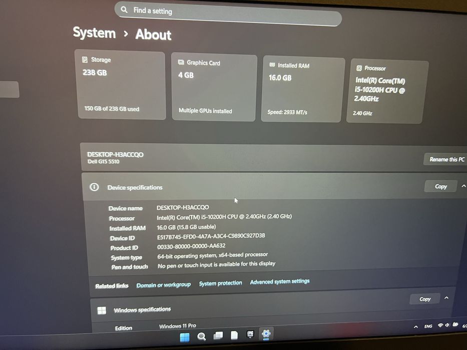 Геймърски лаптоп Dell