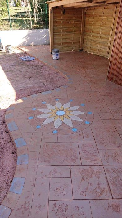 Beton amprentat dezactivat