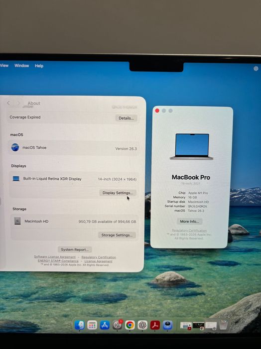 MacBook Pro 14 inch M1 Pro A2442 16GB 1TB SSD QWERTY ca Nou preț fix
