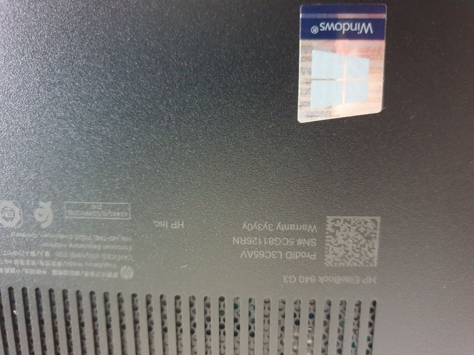 Laptop hp model 840 g3