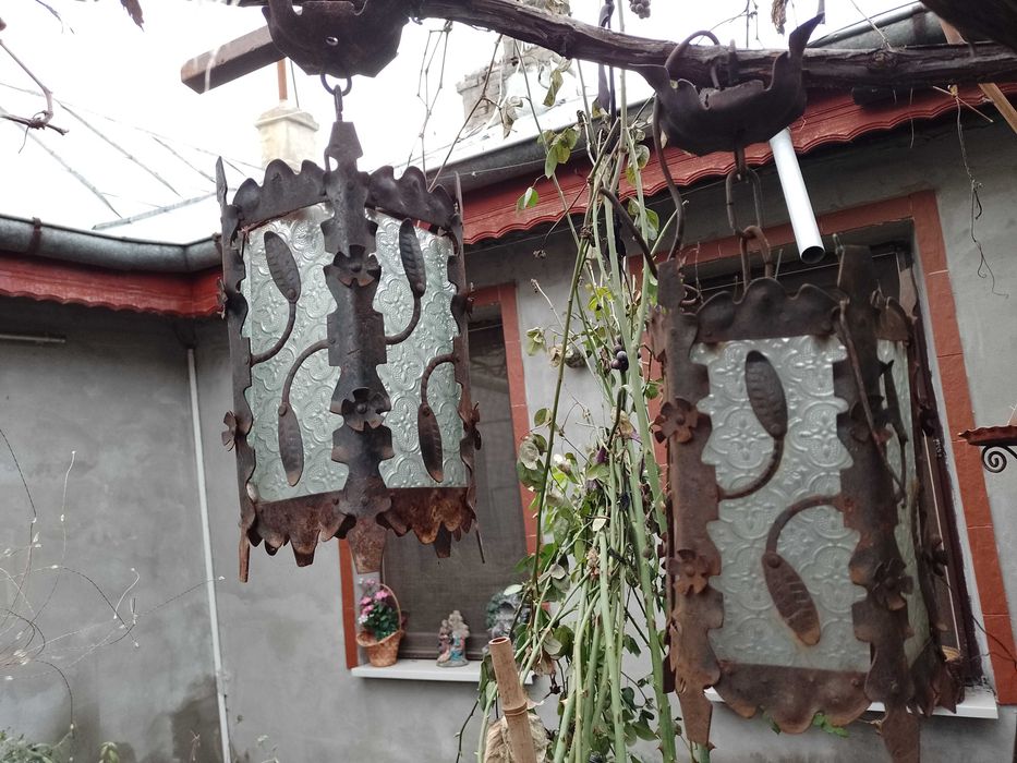 Lampa din fier forjat 2 bucăți