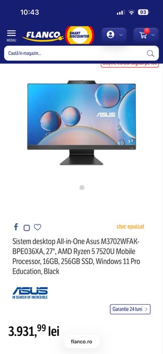 calculator asus all in one aproape nou