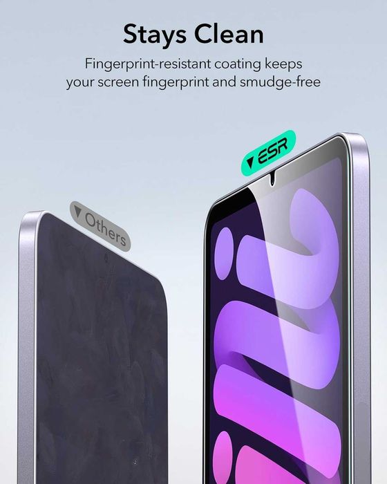 стъклен протектор ESR за iPad Mini 6th gen и  iPad Mini 7th A17 Pro