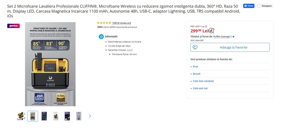 Lavaliera Cliffin 2 TX 1 RX