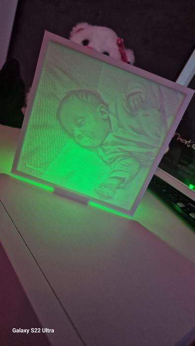 Персонализирана релефна светеща картина- литофан