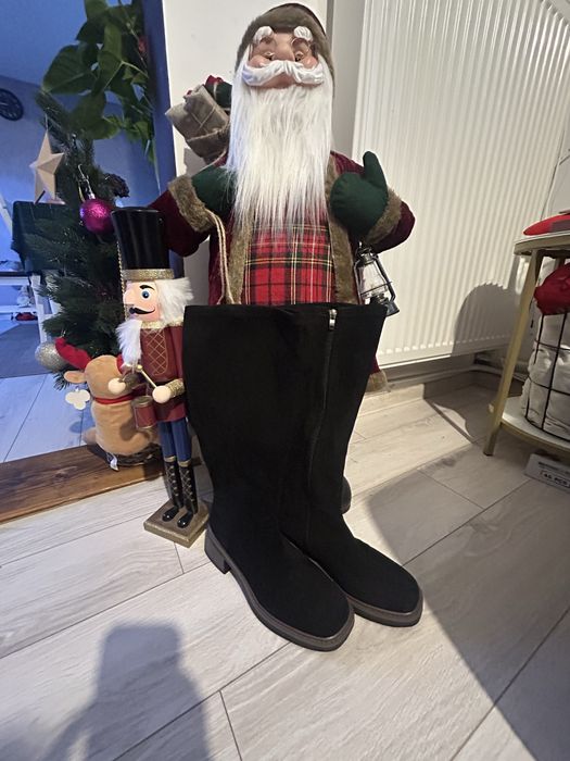 Cizme  elegante imitatie piele intoarsa