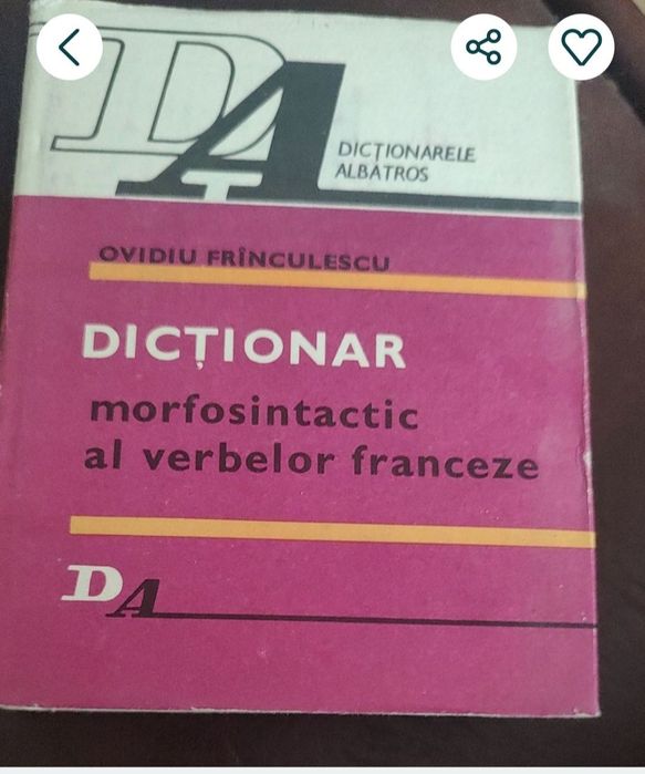 Dicționar morfosintetic al verbelor franceze