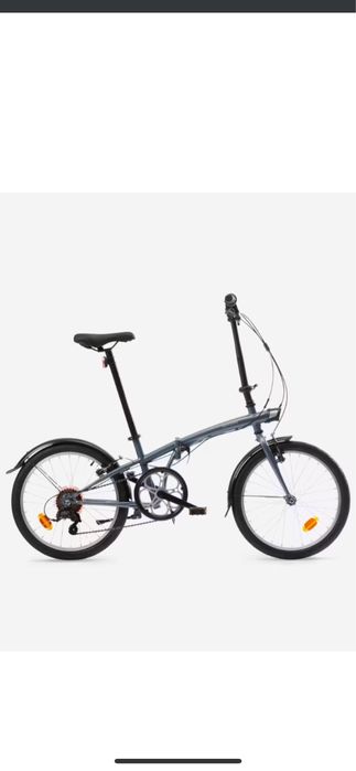 Bicicletă BTWIN pliabilă Fold 120 gri