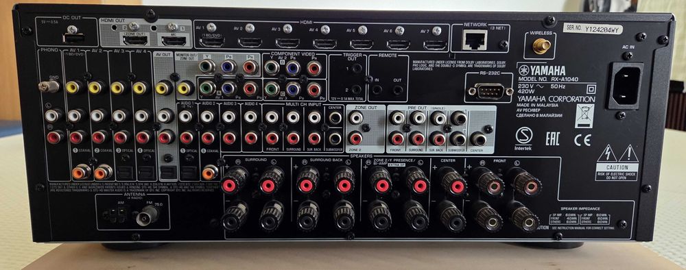 YAMAHA Aventage RX-A1040 7.2 Channel AV Receiver