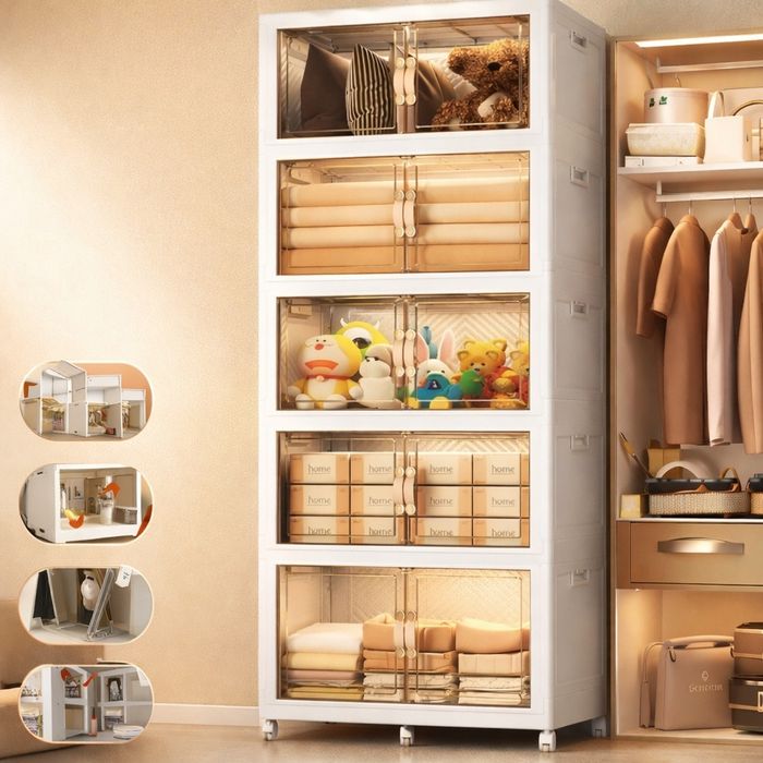 Прозрачный модульный -органайзер с дверцами