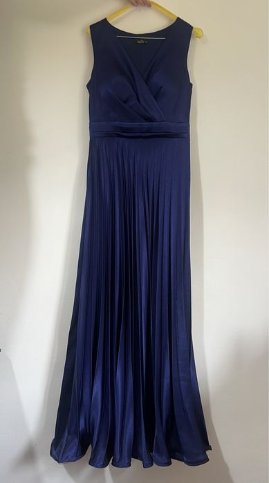 Rochie lunga de ocazie bleumarin