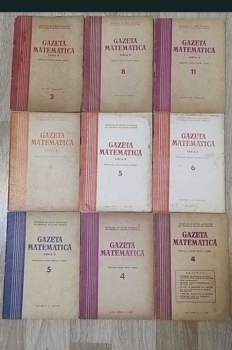 Seturi numere Gazeta matematică - Societatea Științe Matematice