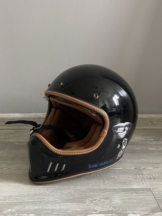 Мотошлем fullface cafe style