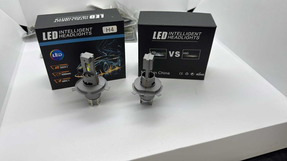 Set 2 Becuri LED H4, 180W, 20000lm, 12V, 6000K