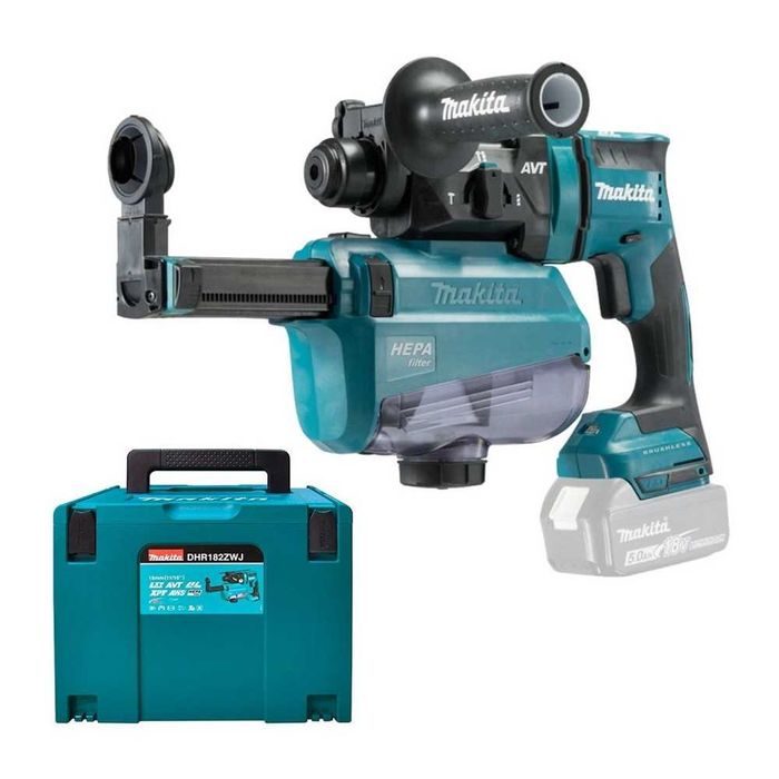 Акумулаторен перфоратор Makita DHR182ZWJ SDS-Plus , 18V, 1.7J