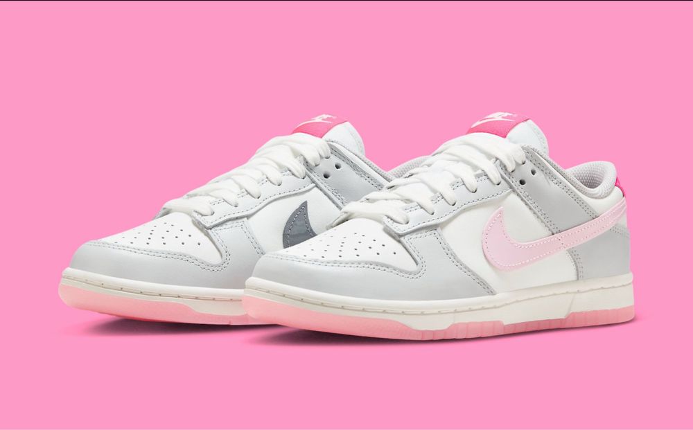 Nike Dunk Low „52” – дамски, розово/сиво, рядък модел, много запазени