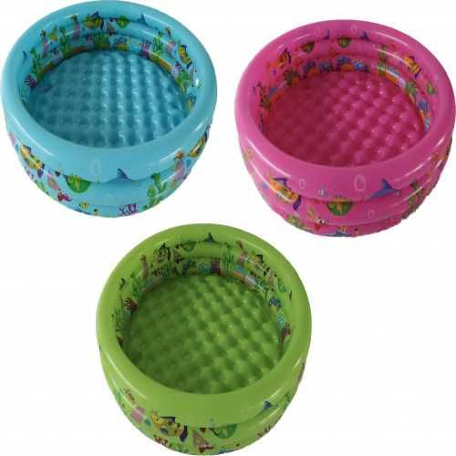 Голям басейн, надуваем с надуваемо дъно 3 нива, 130 х 35 см, зелен син