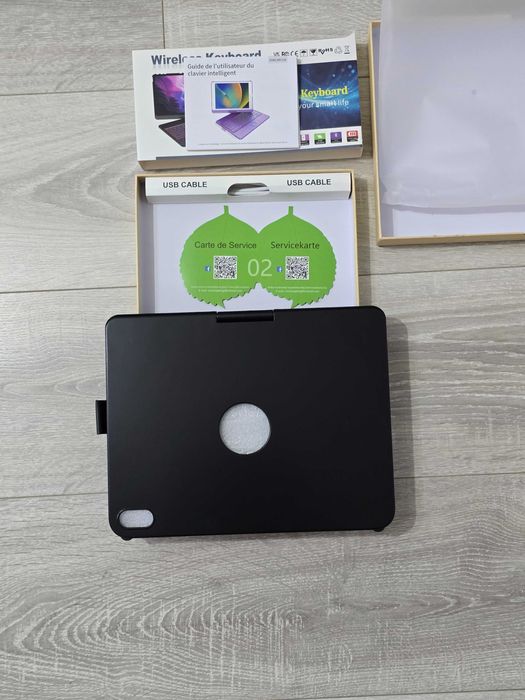 Tastatură Bluetooth cu Touchpad, Carcasă–Rotație 360°–iPad 10/11