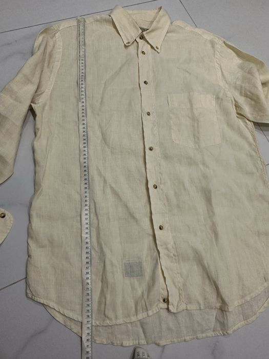 Оригинална ленена мъжка риза L размер