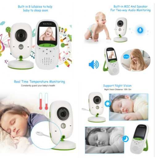 %Нов БЕБЕФОН VB602 с цветен екран 2" двупосочно аудио 2025 от вносител