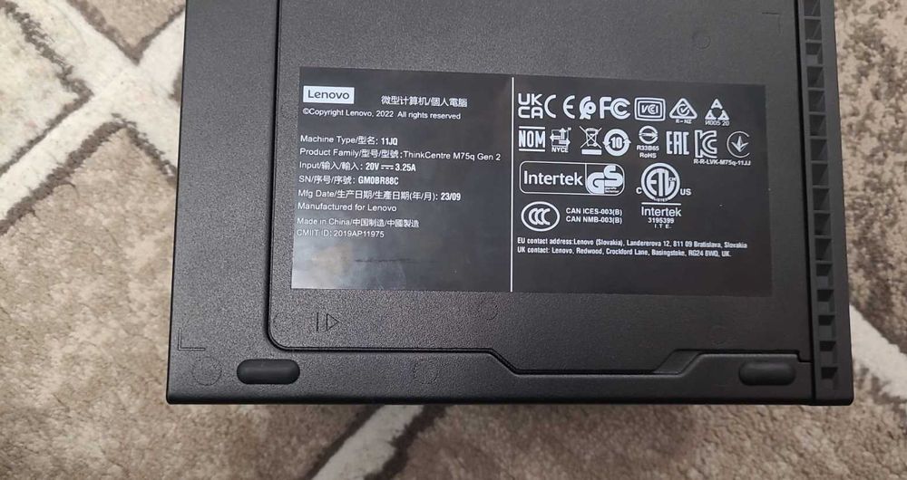 Pc compact Lenovo M75q Gen 2 – Ryzen 5 PRO / 32GB RAM / SSD