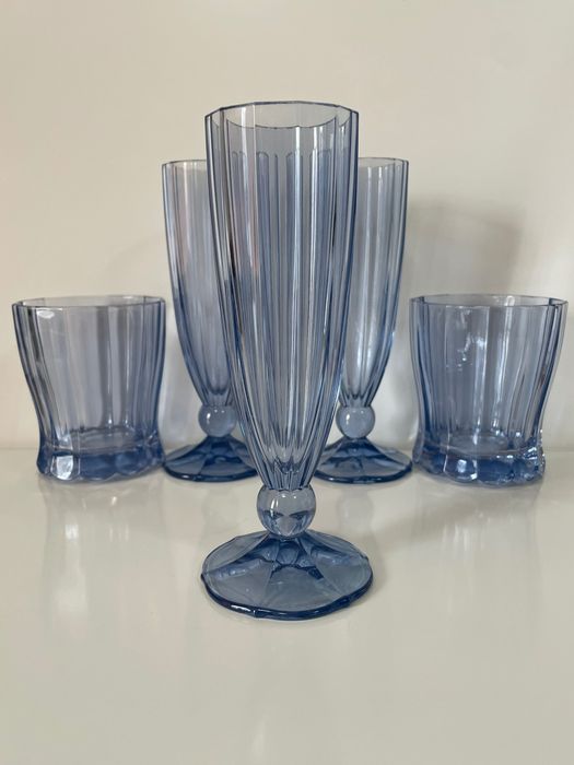 Комплект от 5 сини чаши «Villeroy&boch» колекцията  «Моята градина»