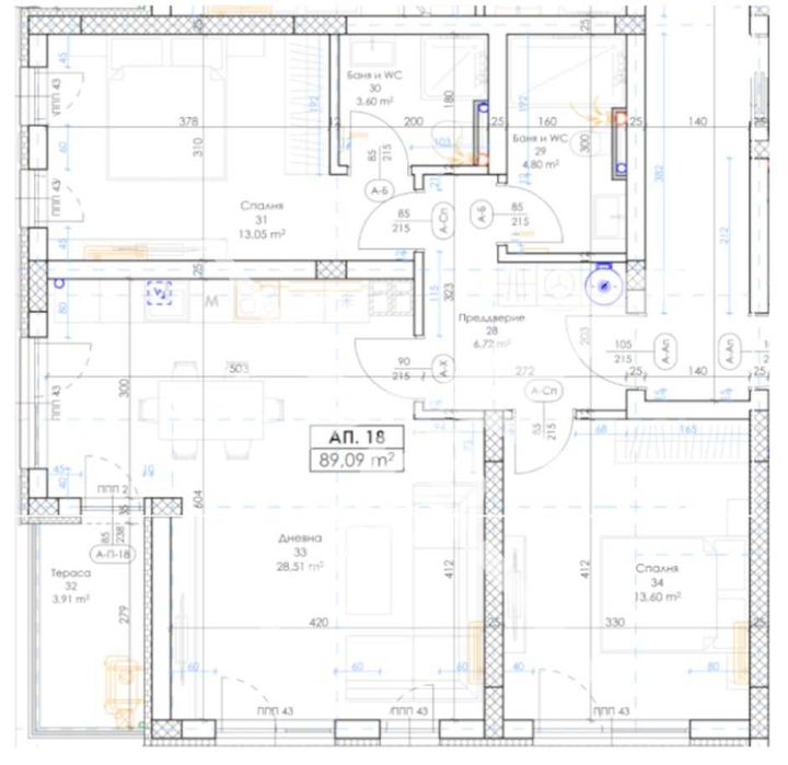 Тристаен апартамент в Беломорски 847-24625