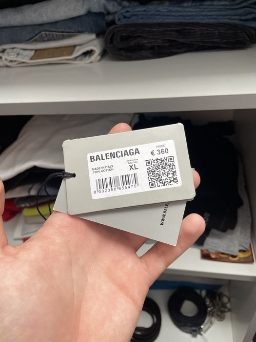 Balenciaga Taped T-Shirt ‘Faded/Black/White/Red’