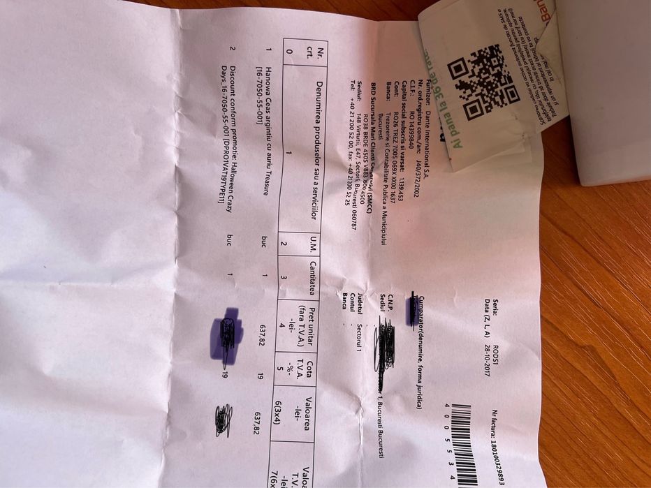 Vand urgent ceas hanowa