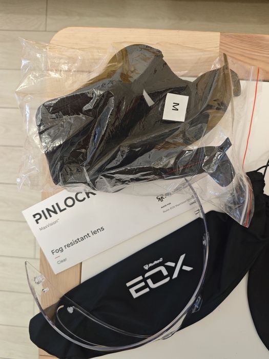 Cască moto Ruroc EOX Batman + vizieră fumurie +  clară, pinlock