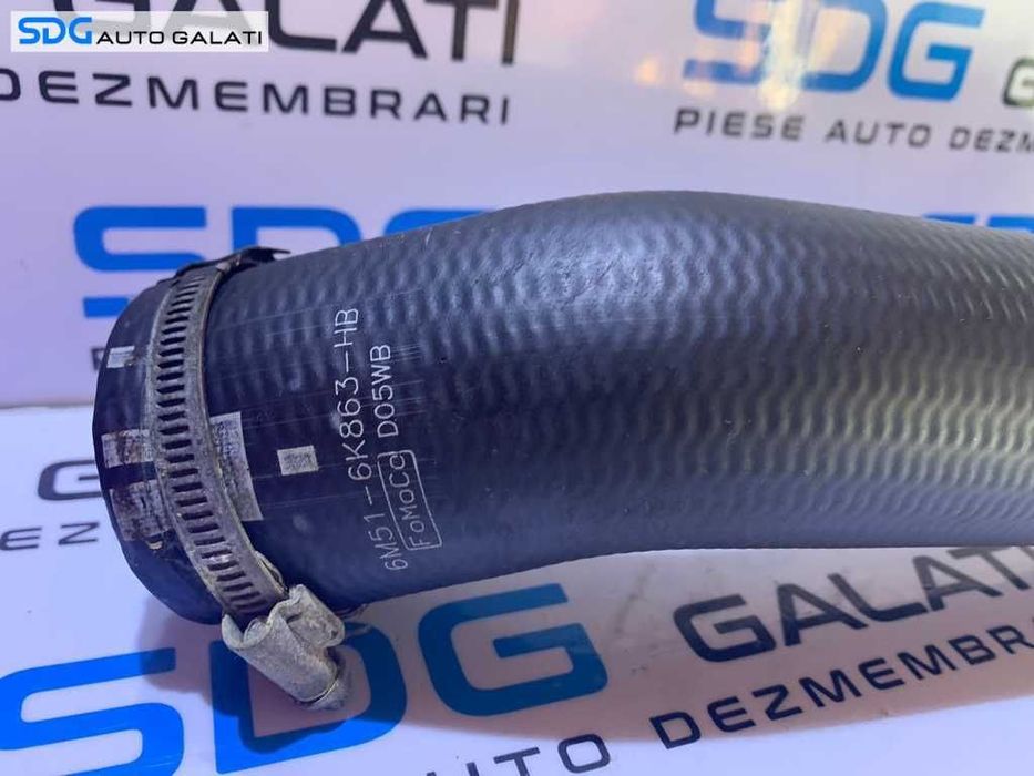 Furtun Conducta Presiune Aer Intercooler Turbo Ford Focus 2 1.6 TDCI 2004 - 2010 Cod Piesa 6M51-6K863-HB 6M51-6K863-HA
