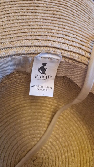 Pălărie de vară șic de paie / plajă / oraș