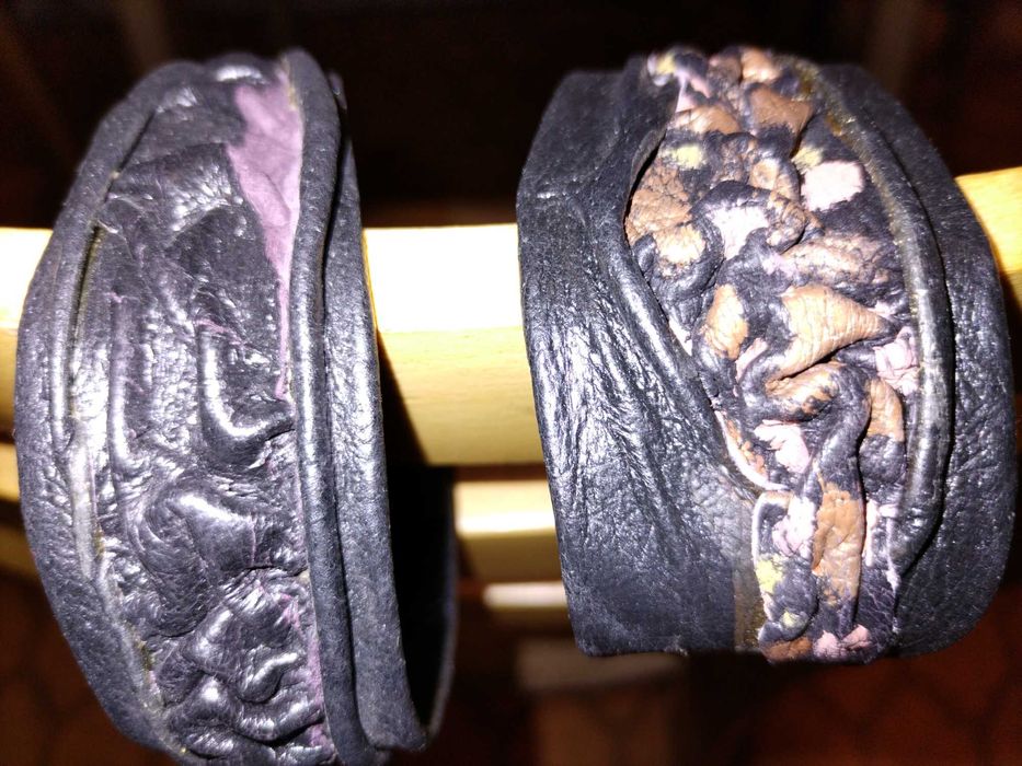 Дамски кожени гривни, ръчна изработка.