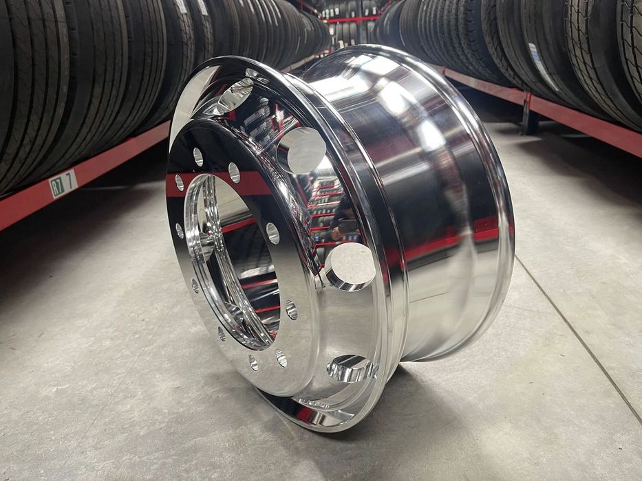 Janta NOUA  Aliaj 9.00X22.5 Jantax Ranforsata 10 prezoane, 105 mm intre prezoane, fiu 280 mm, flansa laterala Valva interioara,ET176.5, max.4125 kg Toate Pozitiile