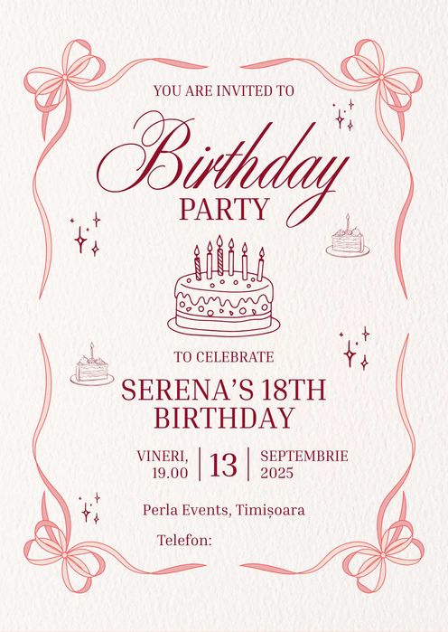 Invitații eveniment digitale personalizate | 30 lei