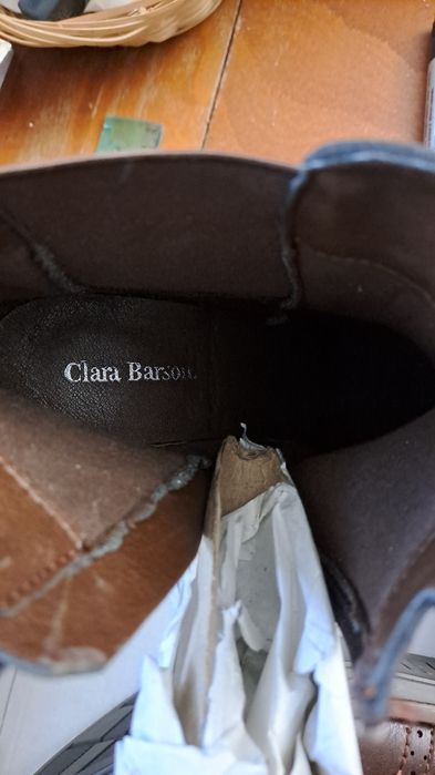 Ghete femei piele bordo firma Clara Barson, noi, cutie originală