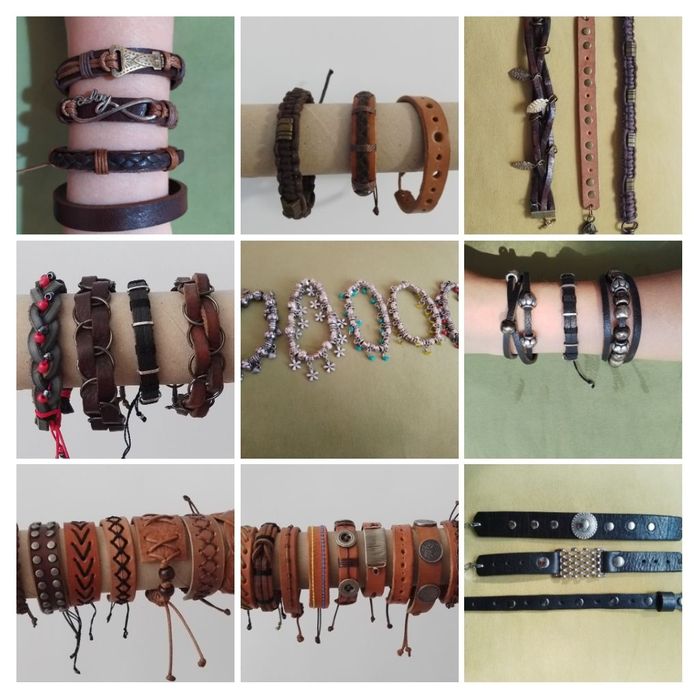 Ръчно изработени кожени гривни