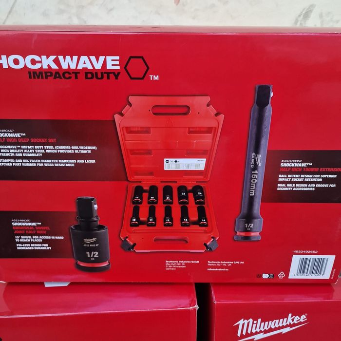 Комплект ударни вложки Milwaukee 10-24мм 1/2" - 12 части