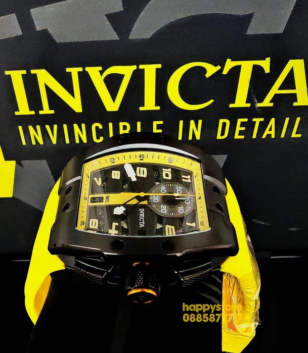 часовник INVICTA Racing Yellow 44mm-54mm, Инвикта нов