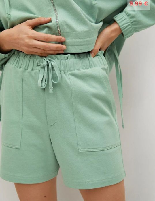 Pantaloni scurți dama Mango, culoare mentă, mărimea S, noi cu eticheta