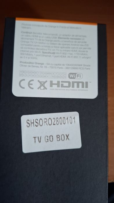 box 4K orange go tv SMART NOU SIGILAT