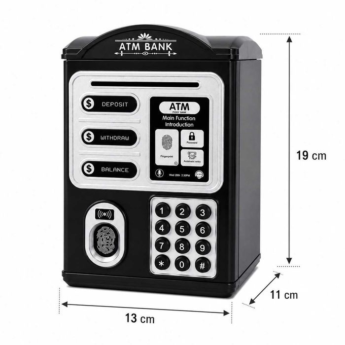Pusculita electronica tip bancomat cu PIN si card efecte sonore lumini