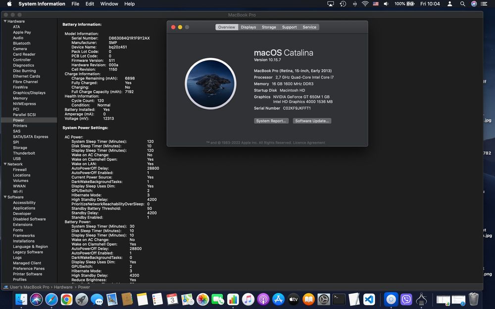 2013 MacBook Pro Retina 15 16GB 512 SSD Nvidia