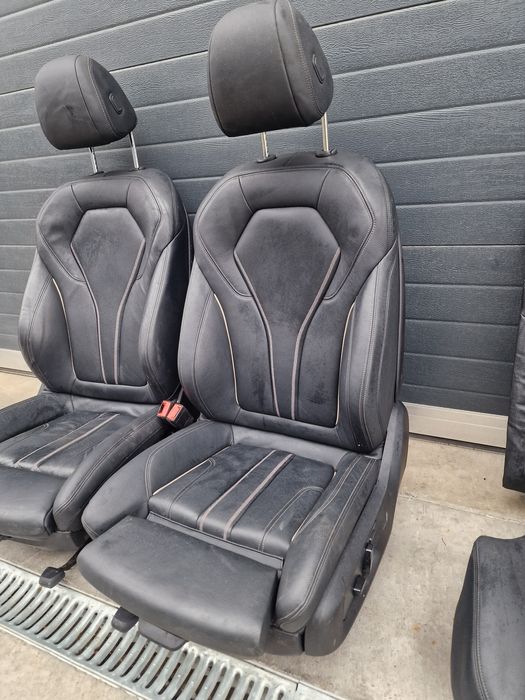 Scaune fata recaro sport incălzire piele neagră interior bmw g30 g31